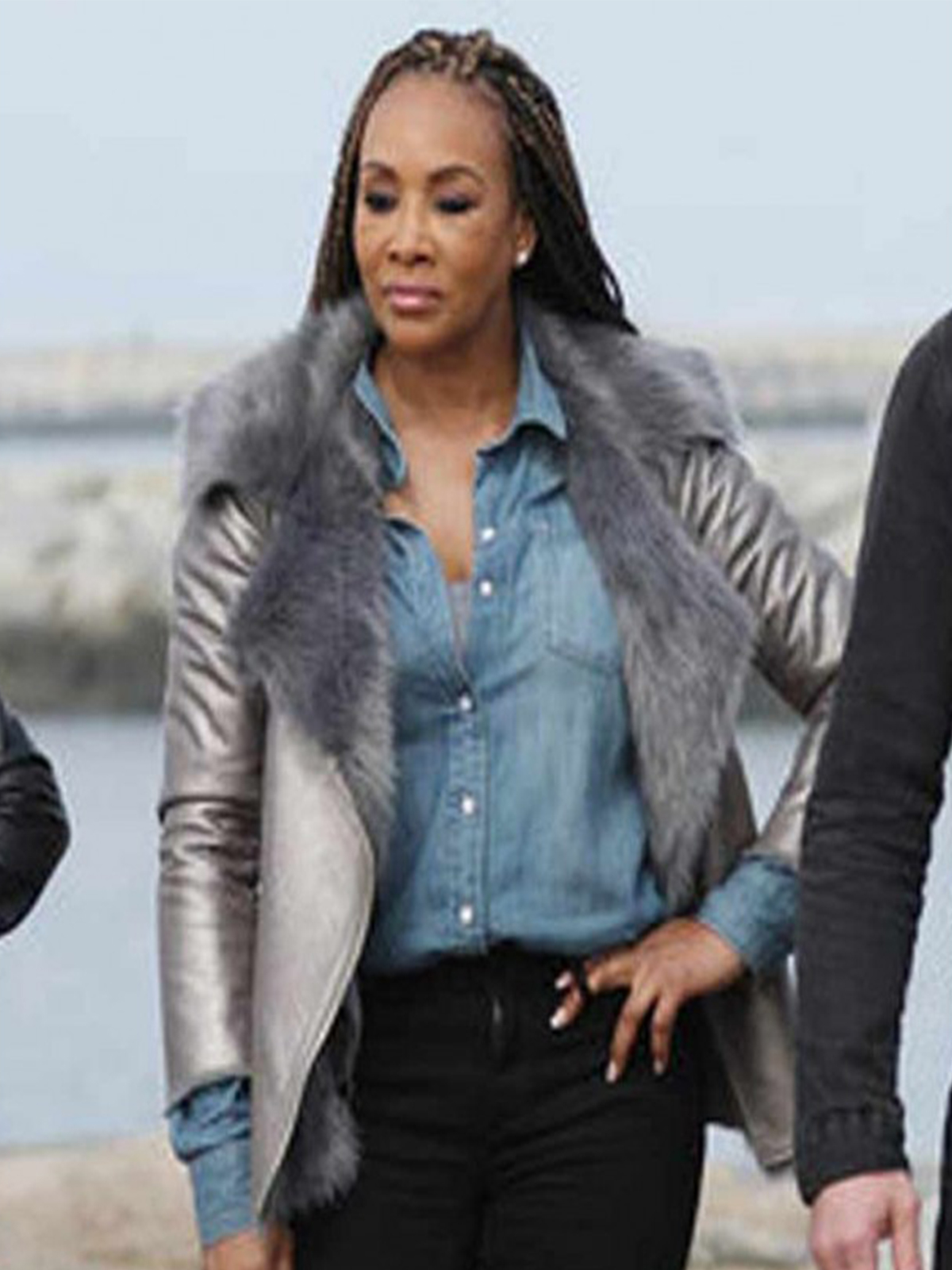 Sharknado 6 Vivica A Fox Shearling Leather Jacket