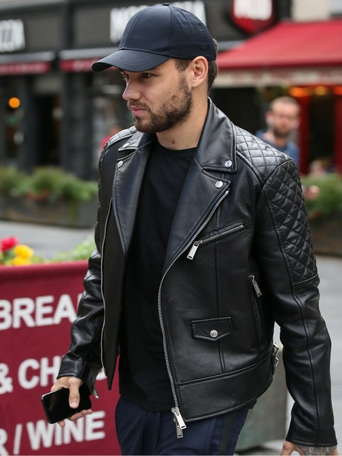 Singer Liam Payne Black Leather Jacket