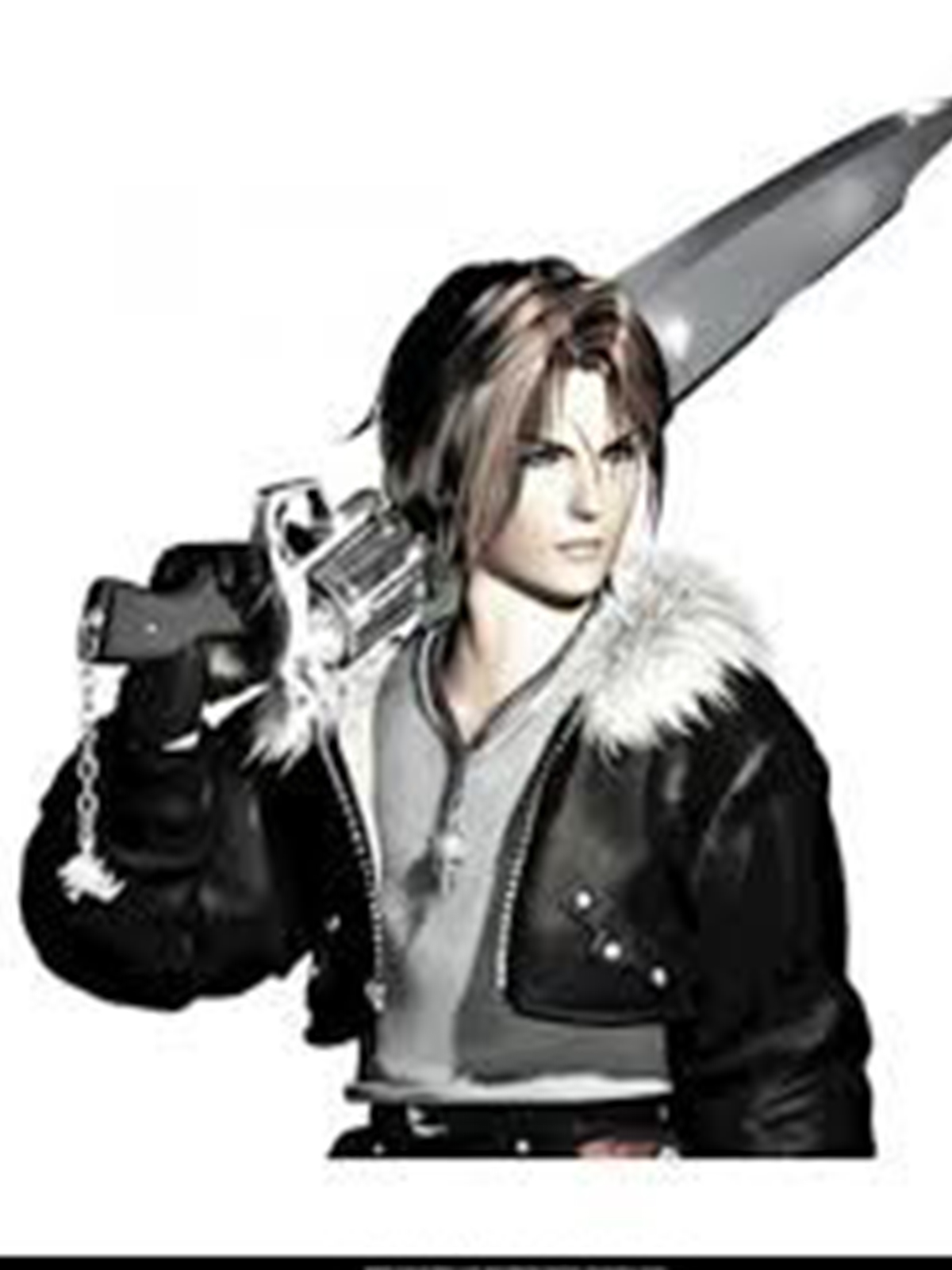 Squall Leonhart Final Fantasy Viii Black Fur Jacket