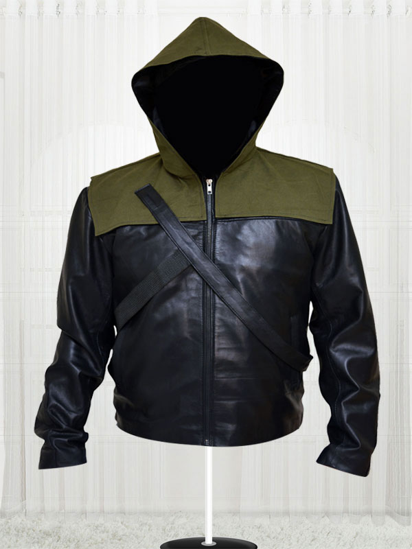 Stephen aAmell Arrow Leather Jacket