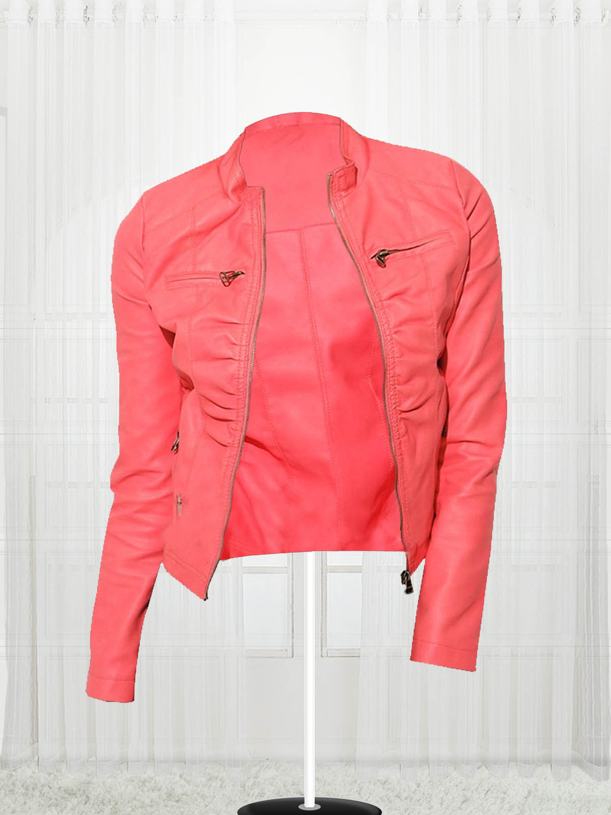 Super Stylish Coral Women Bonded Jacket