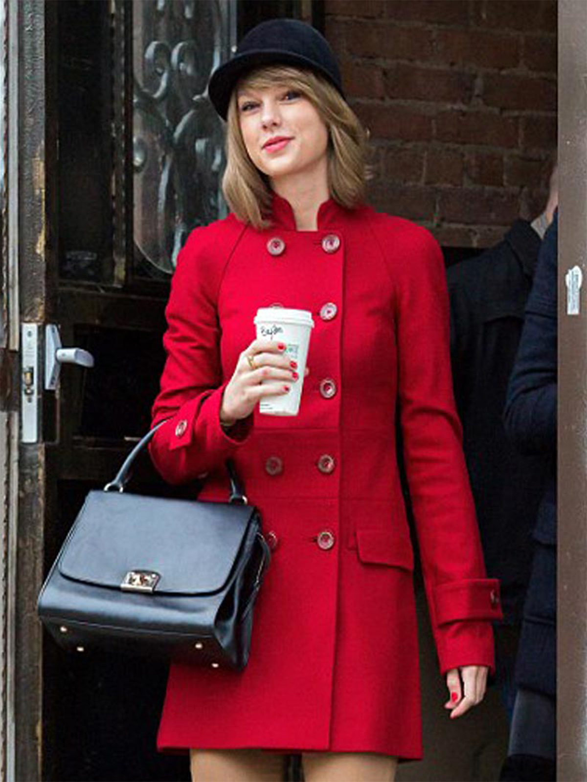 Taylor Swift Red Double Breasted Coat