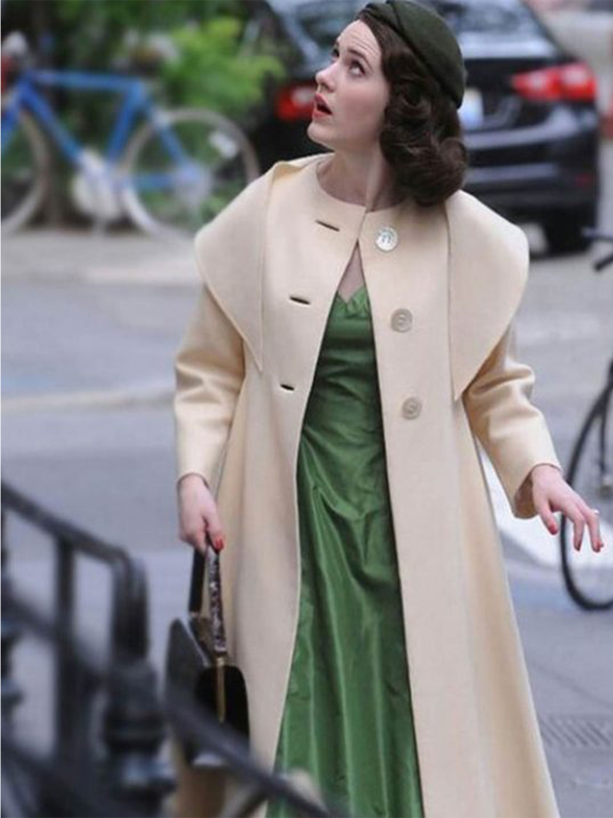 The Marvelous Mrs.Maisel Rachel Brosnahan Cream Coat