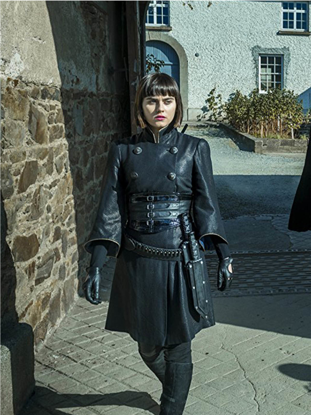 Tilda Ally Ioannides Black Coat in Into The Badlands