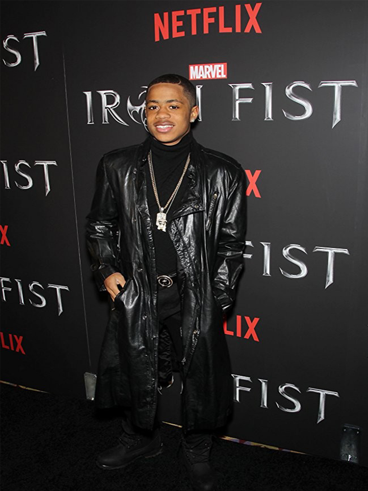 Tremaine Brown Iron Fist Black Coat