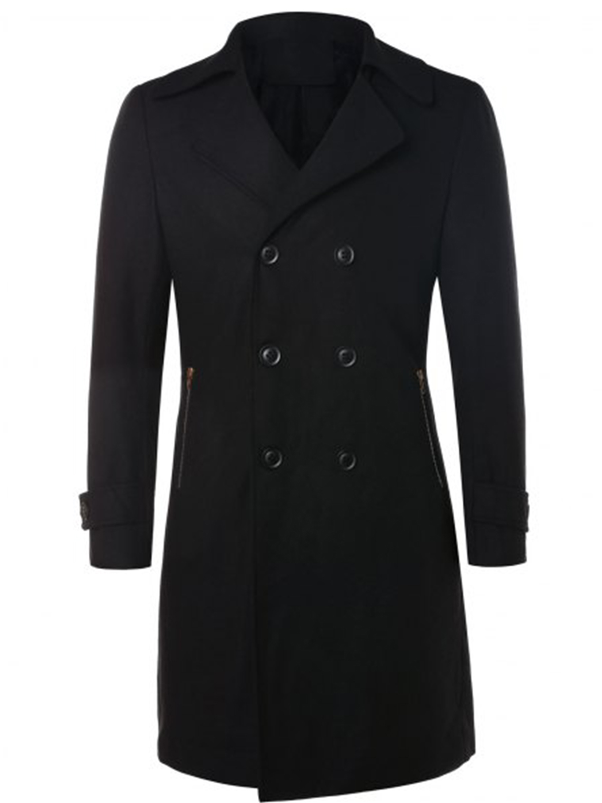 Unisex Wool Black Trench Coat – Bay Perfect