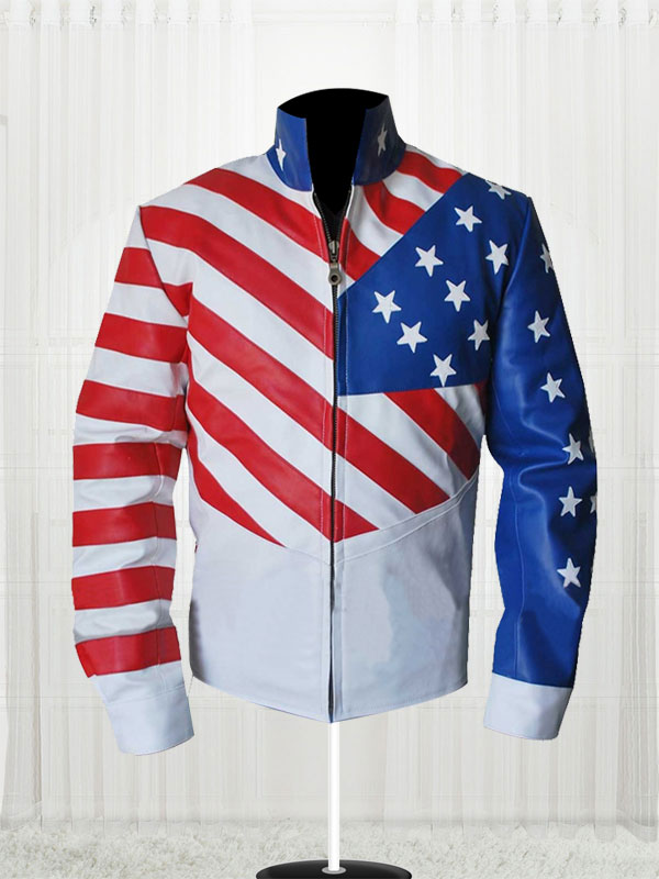Vanilla Ice American Flag Leather Jacket