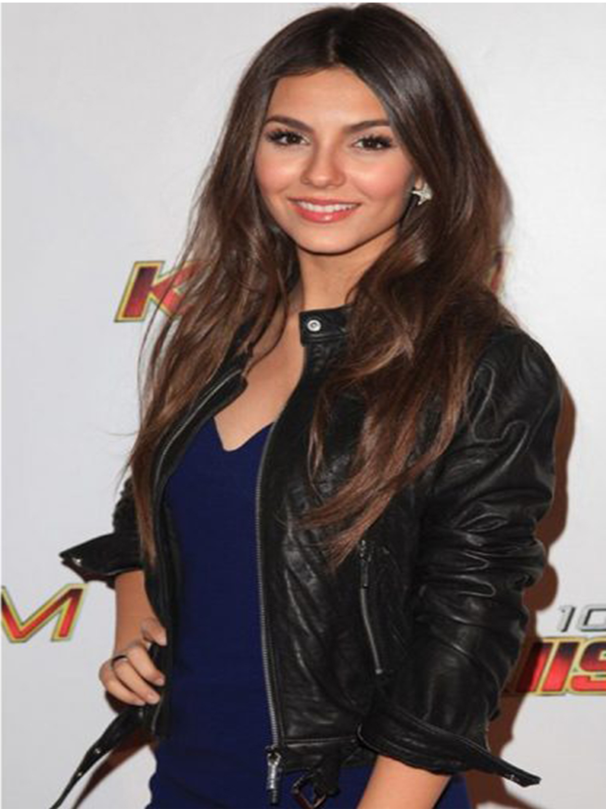 Victoria Justice Black Leather Jacket