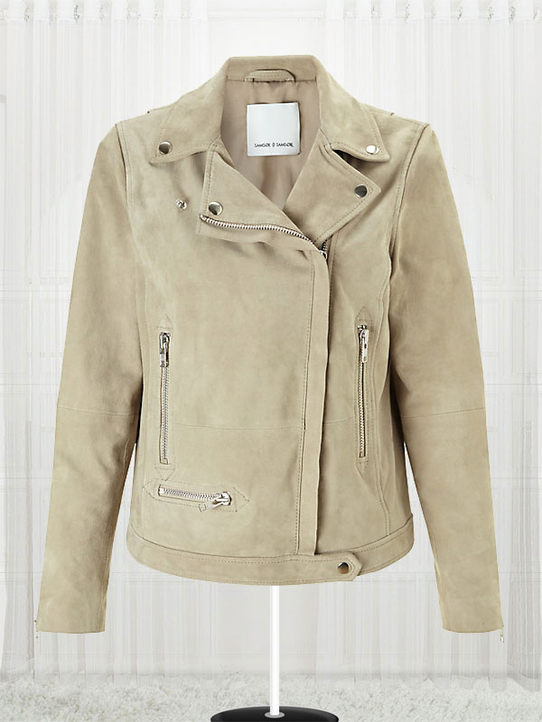 Vintage Khaki Women's Biker Jacket
