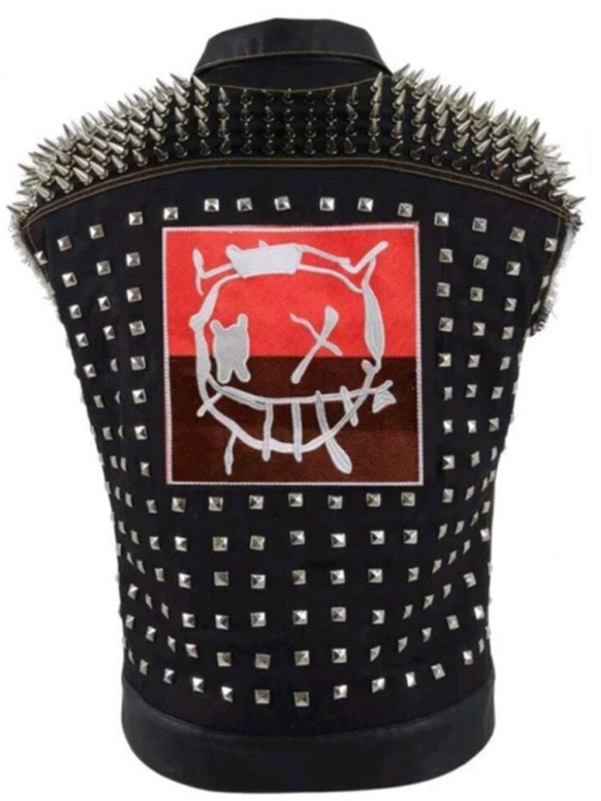 Watch Dog Punk Gaming Black Leather Vest