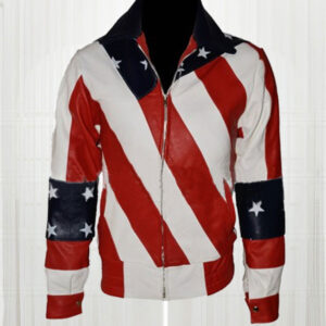 American Flag Women Jacket - USA Flag Biker Jacket