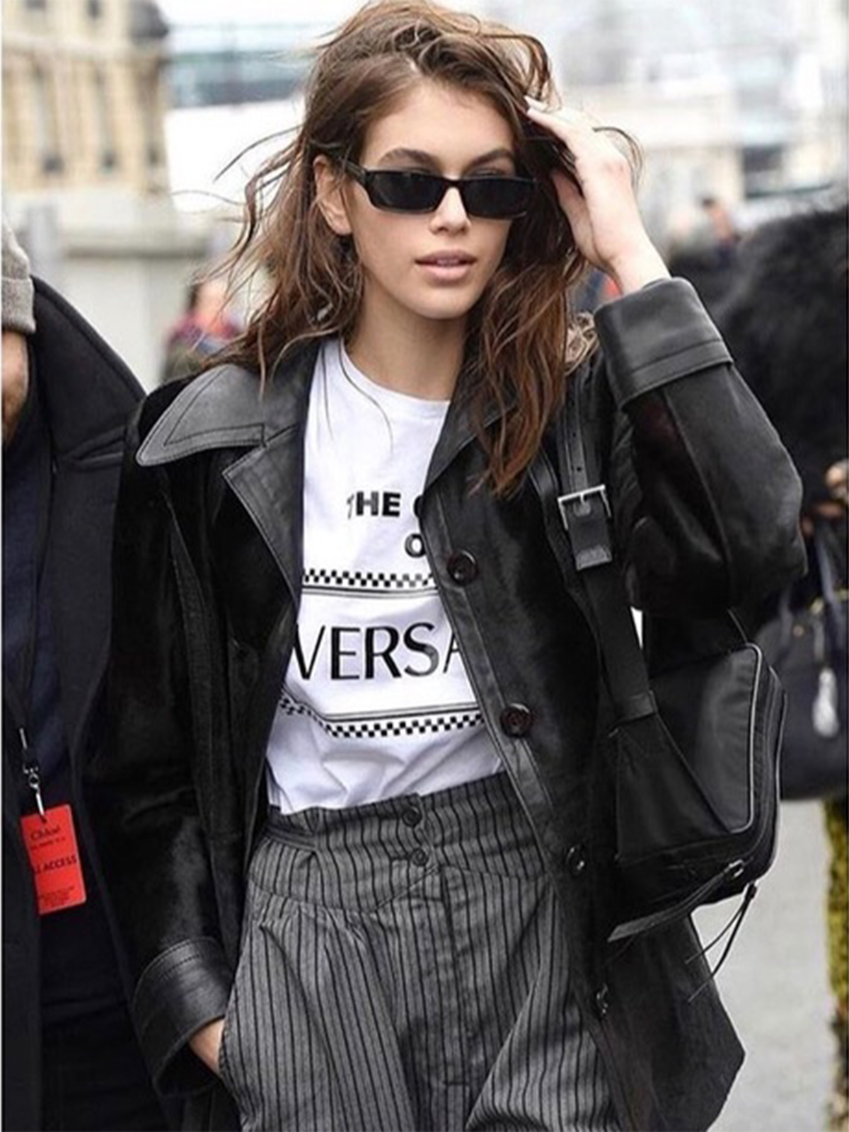 Women’s Casual Black Real Suede Leather Coat With Lapel Collar