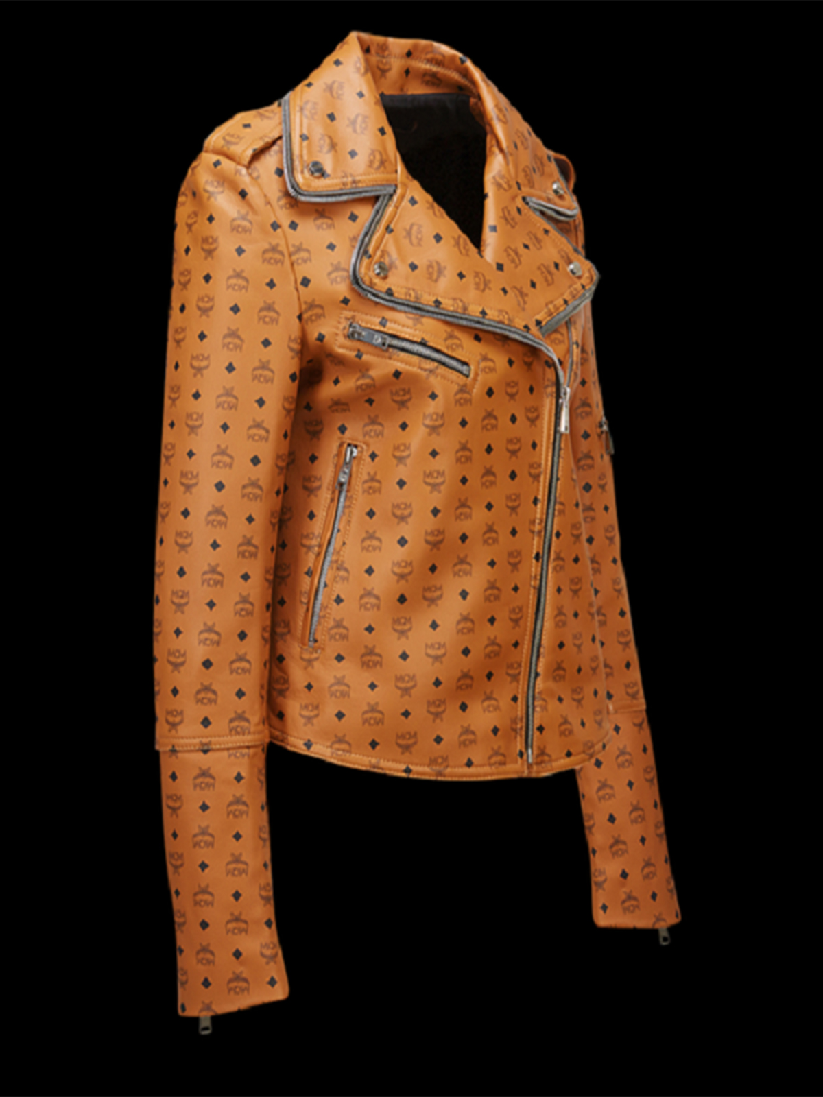 Women’s Visetos Print Rider Leather Jacket