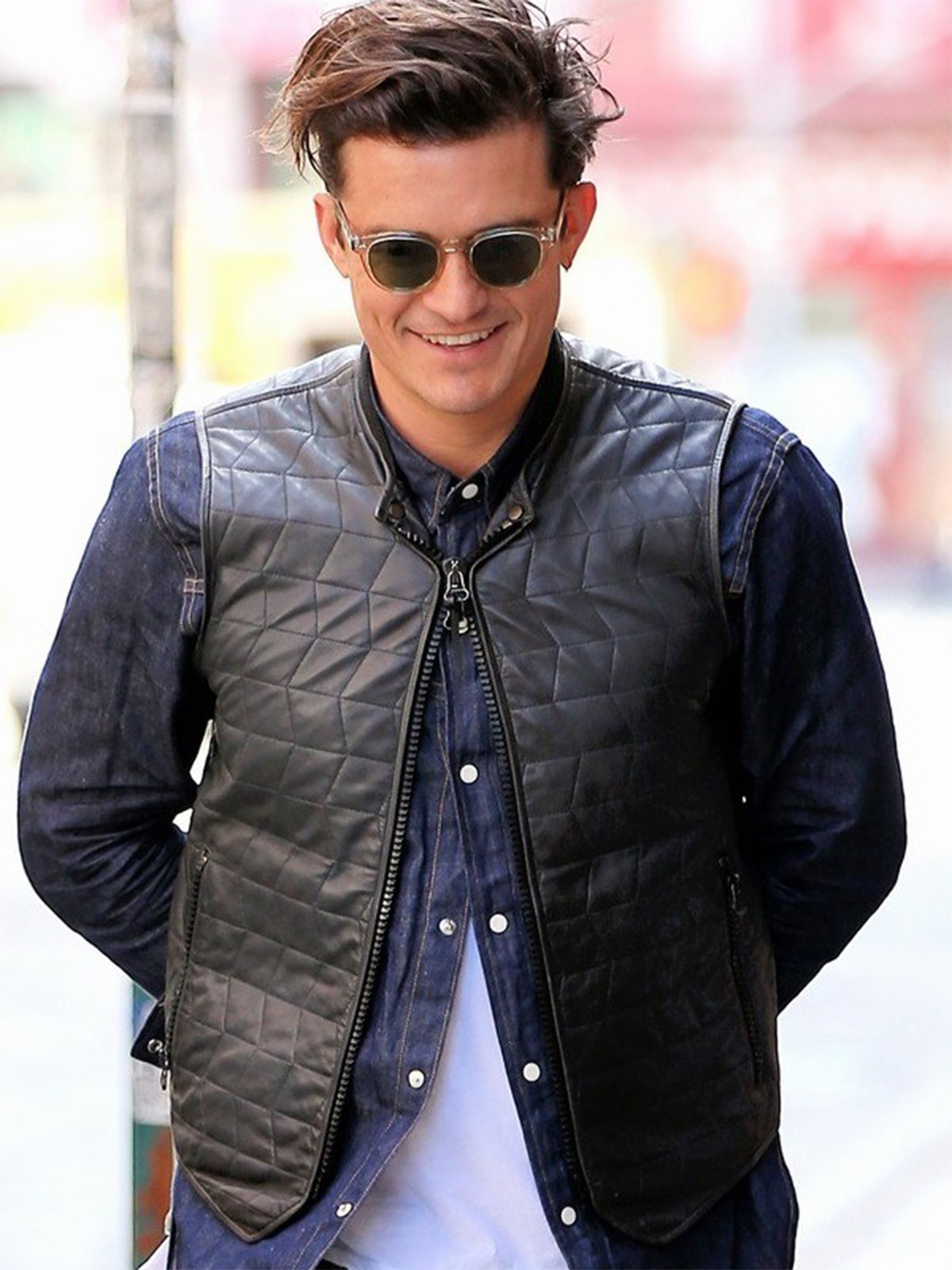 Actor Orlando Bloom Stylish Vest Actor Orlando Bloom Stylish Vest