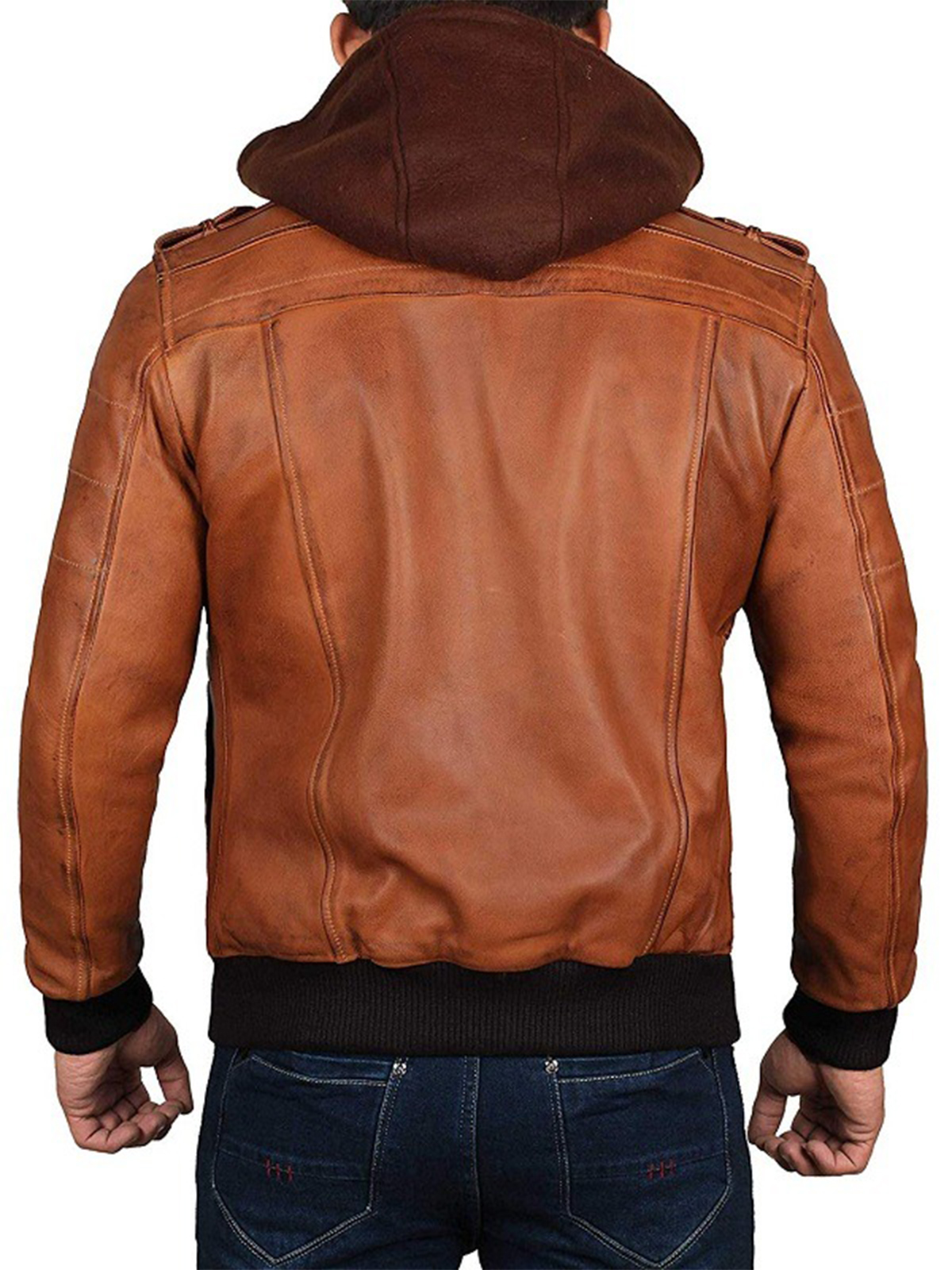 Men Slim fit Removable Hood leather Jacket – Bay Perfect