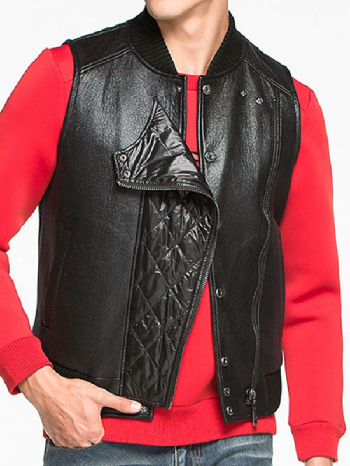 Stylish Design Leather Vest Bay Perfect