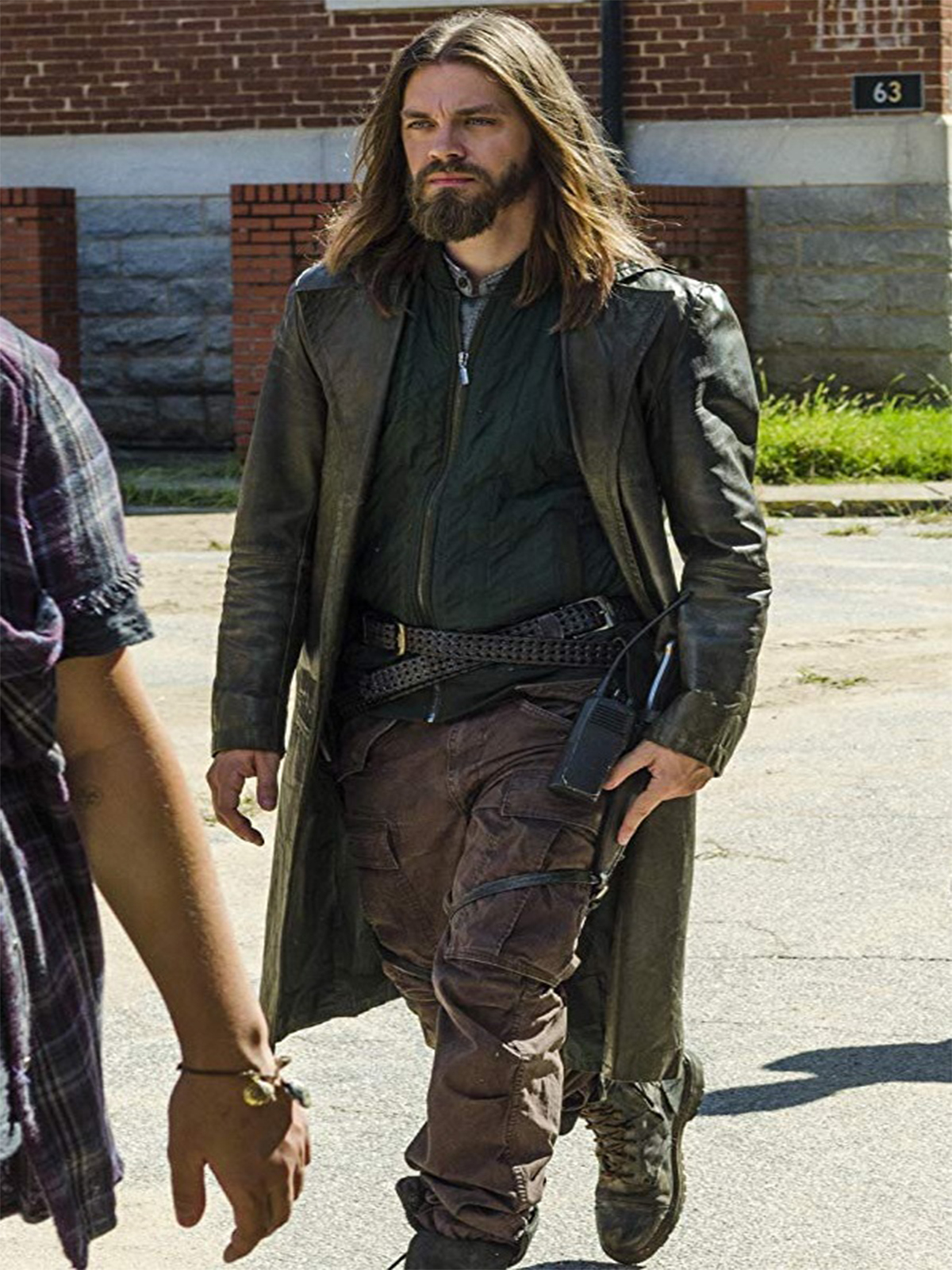 Tom Payne The Walking Dead Paul Rovia Coat