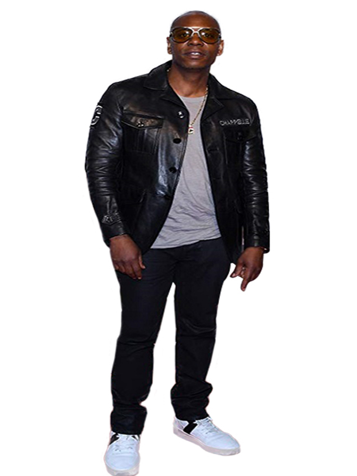 A Star Is Born Dave Chappelle Black Leather Jacket