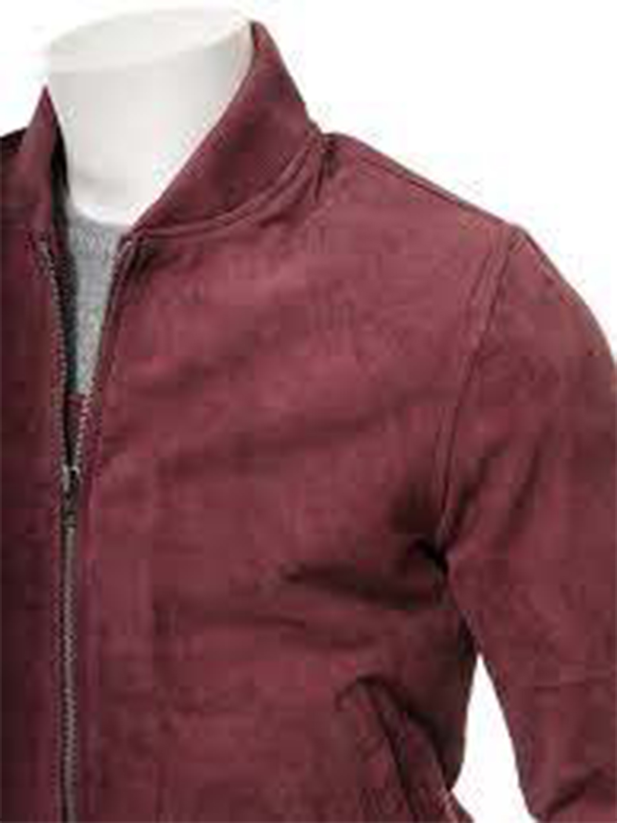 Bradstone Burgundy Suede Bomber Jacket