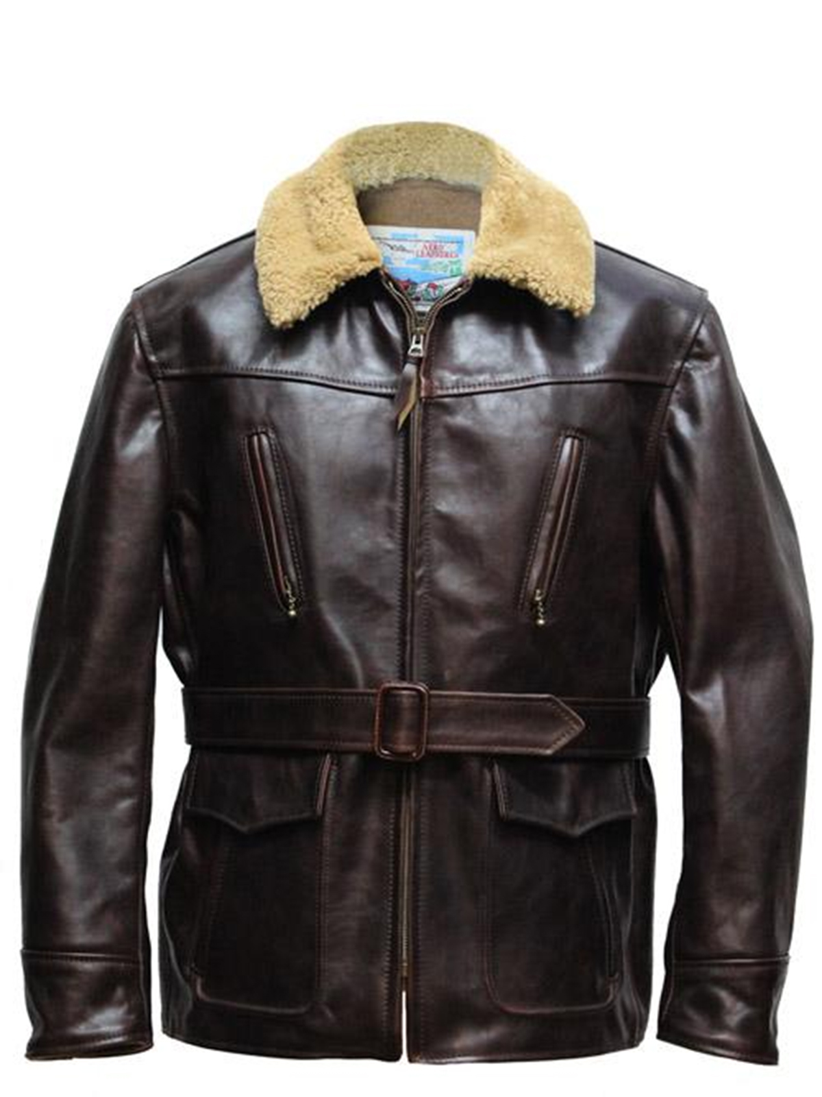 Hudson The Ultimate Navy Foul Weather Leather Jacket