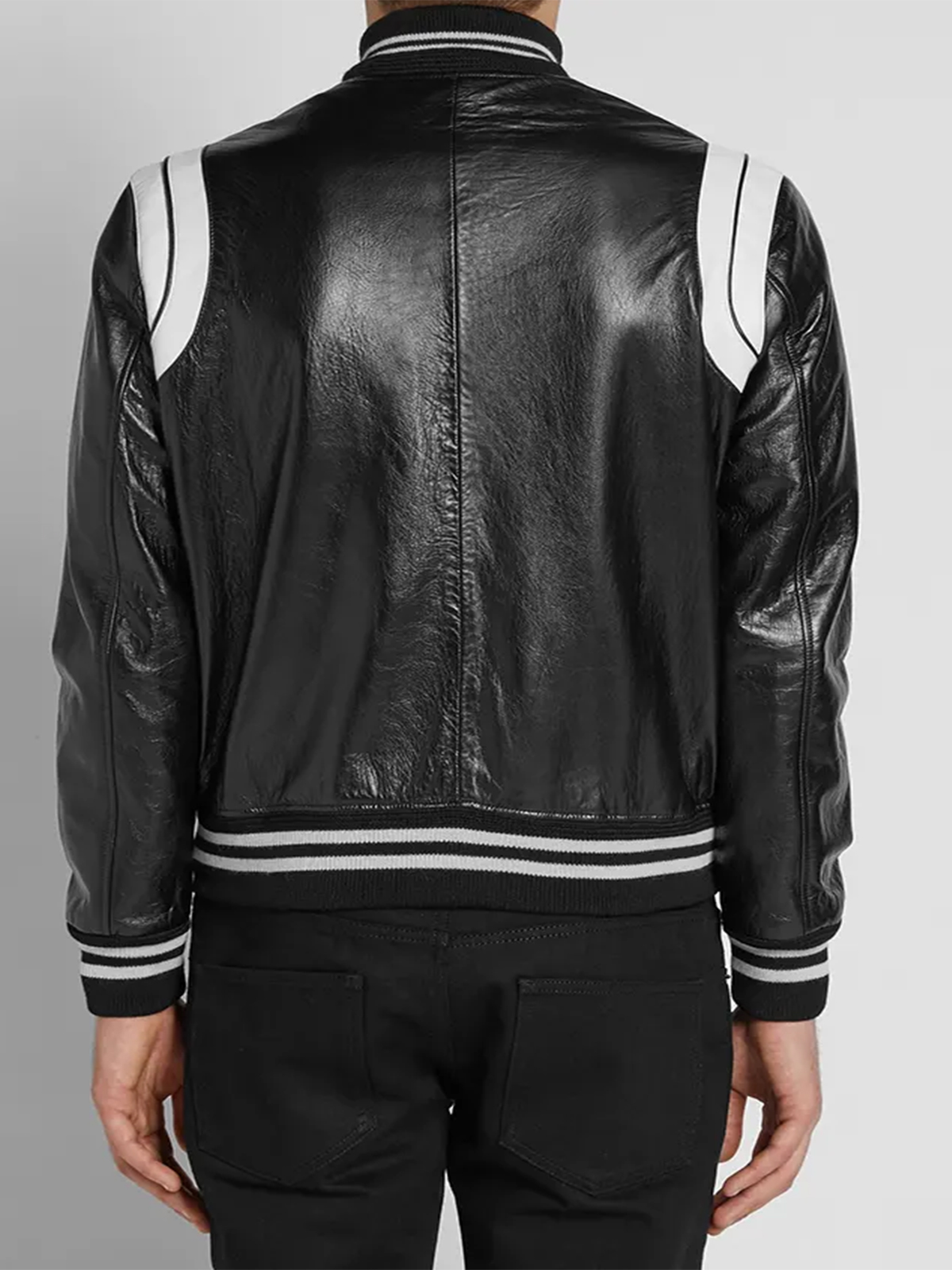 Mens Saint Laurent Teddy Leather Jacket