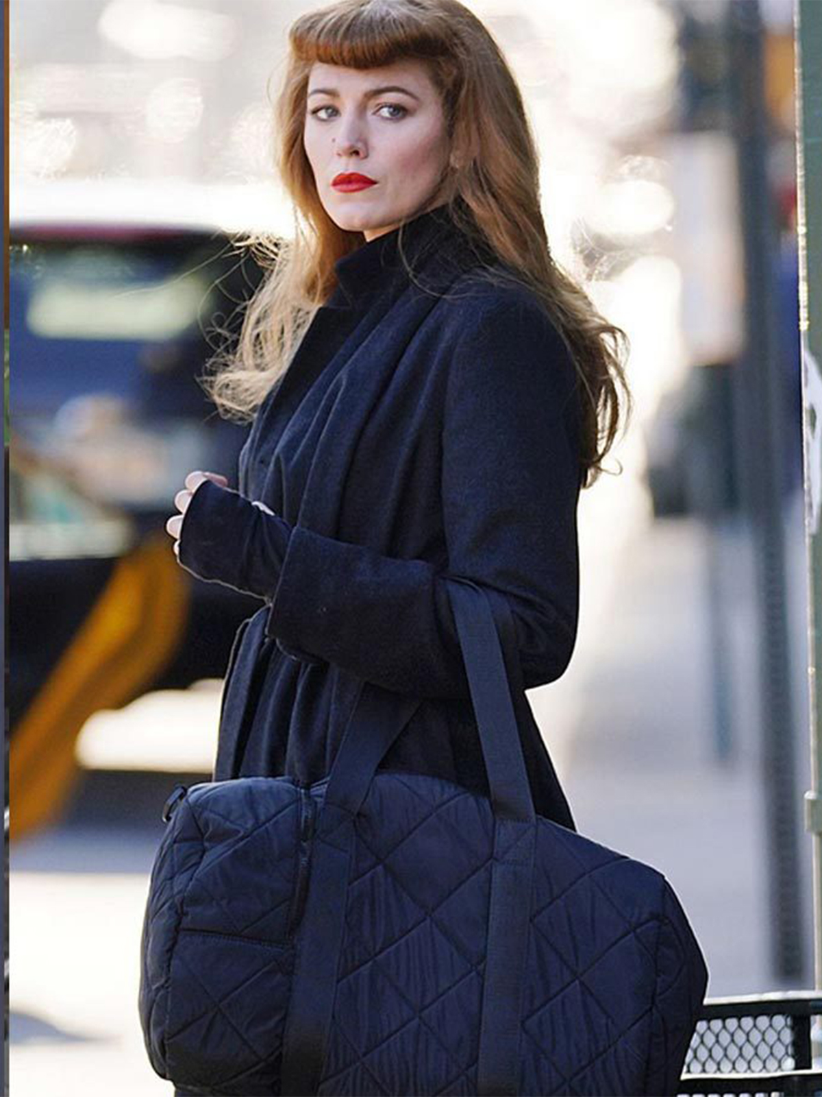 Blake Lively The Rhythm Section Patrick Black Coat Blake Lively The Rhythm Section Patrick Black Coat